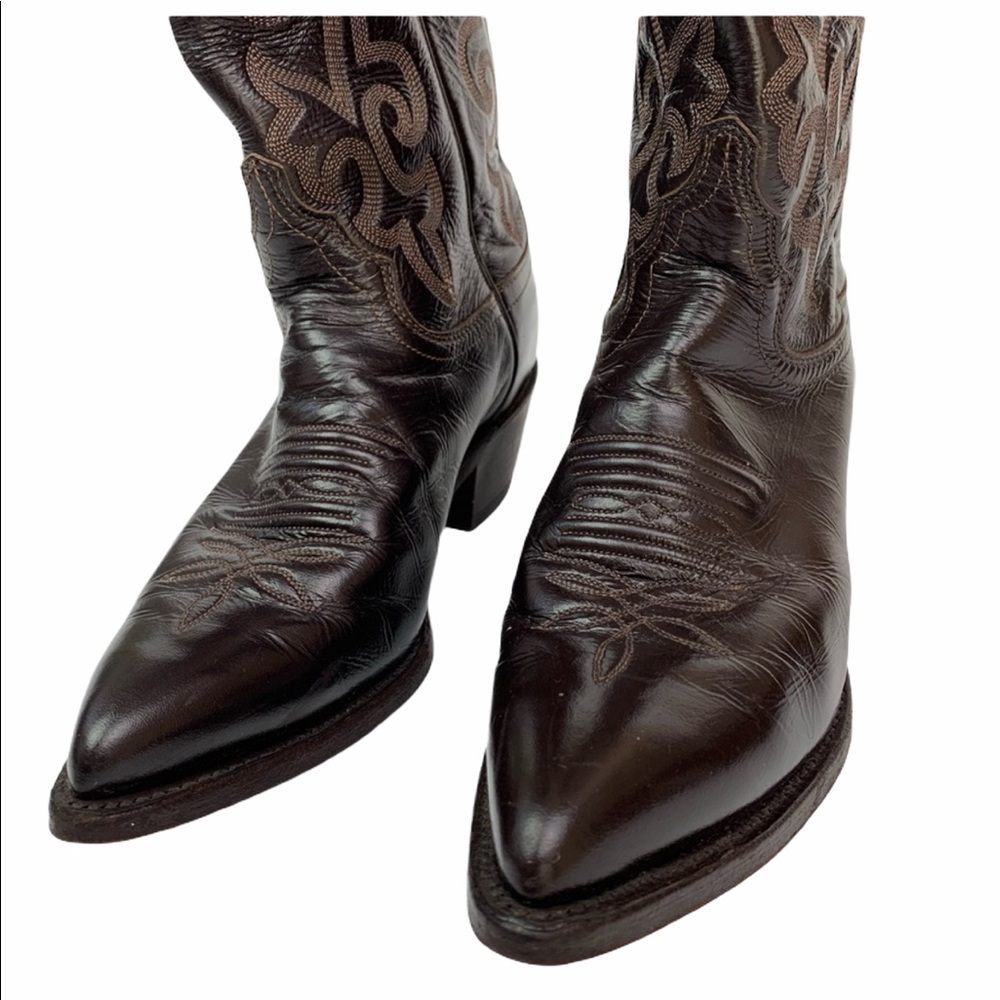 JUSTIN Mens Gabriel Cowboy Western Leather Boots Size 6.5 - Picture 10 of 15